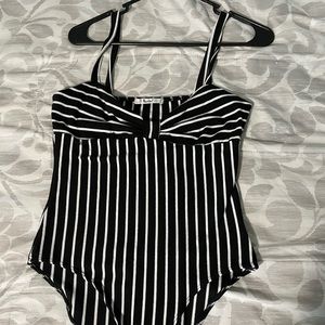 Striped bodysuit